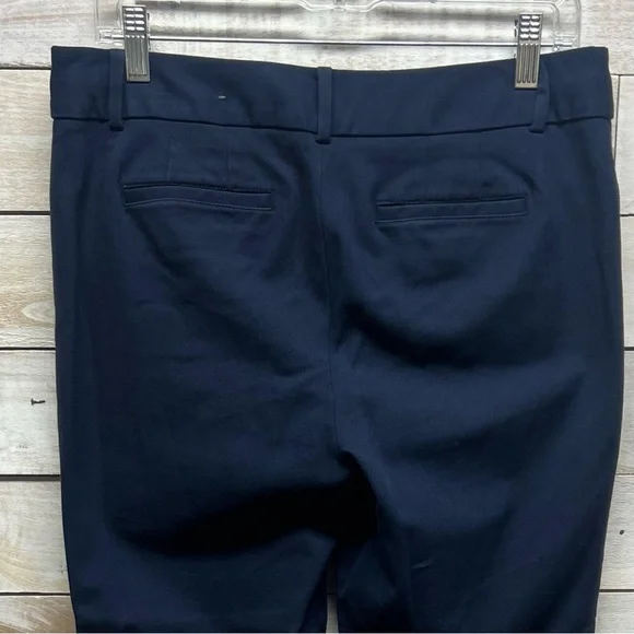 Talbots Hampshire Ankle Trouser Pants Womens 8 Navy Blue Button Cuff Stretch - Picture 4 of 14